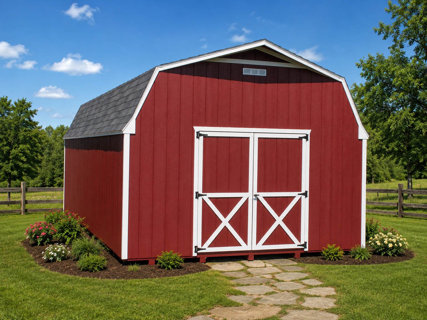 Gambrel barn handcrafted by Slabaugh's